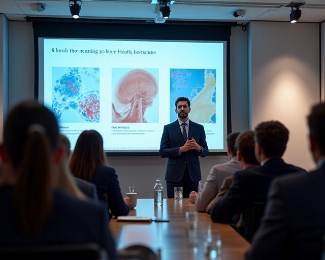 Health literacy seminar with corporate presentation